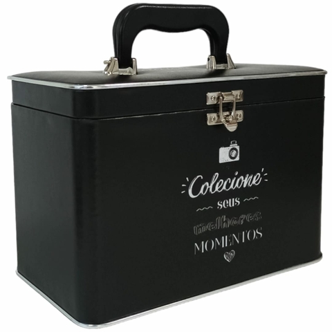 Maleta 600 Fotos 6 Álbuns 10x15 Momentos Baú Box Álbum