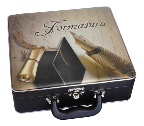 Álbum De Fotos Maleta Alça Formatura Marrom 180 Fotos 20x25