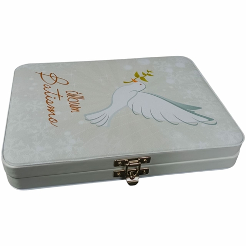 Álbum Maleta Batizado Batizado Divino Para 100 Fotos 15x21