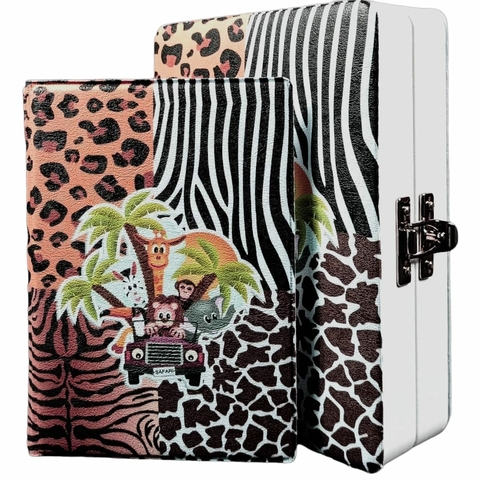 Álbum De Fotos Maleta Animais Safari Para 100 Fotos 10x15