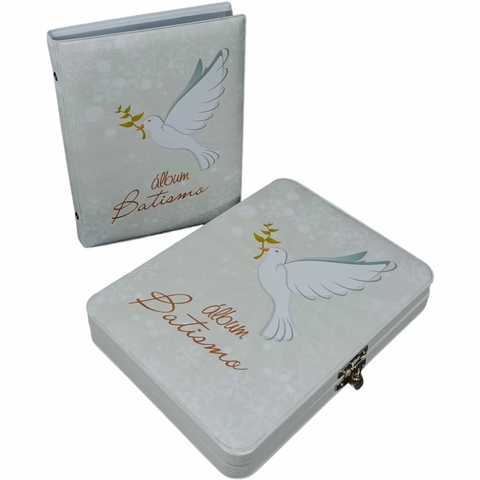 Álbum Maleta Batizado Batismo Santo Anjo 60 Fotos 15x21
