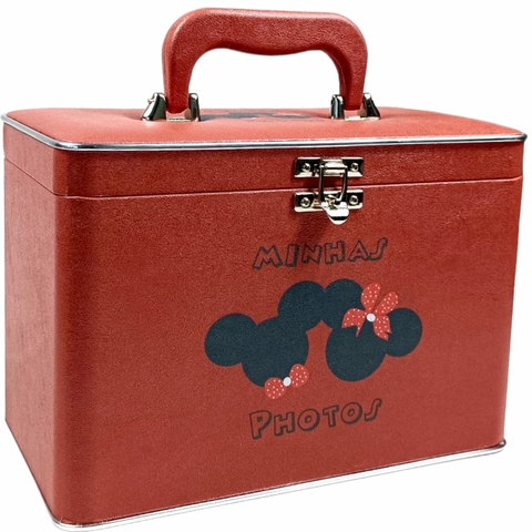 Maleta 600 Fotos 6 Álbuns 10x15 Minne Baú Box Álbum