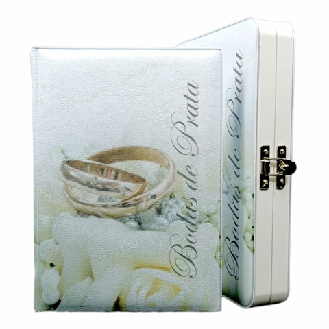 Álbum Maleta 25 Anos Casamento Bodas De Prata 80 Fotos 15x21