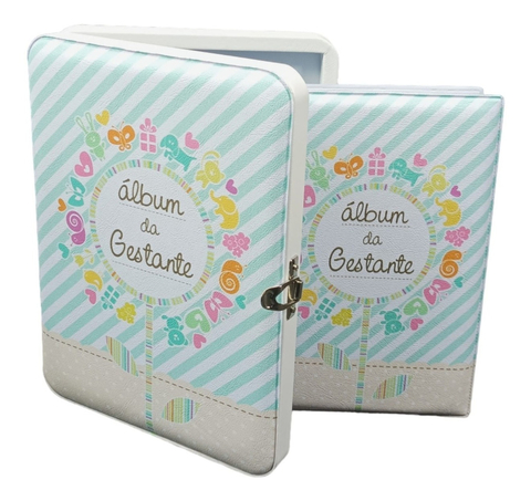 Álbum Fotográfico Maleta Gestante Grávida 80 Fotos 15x21