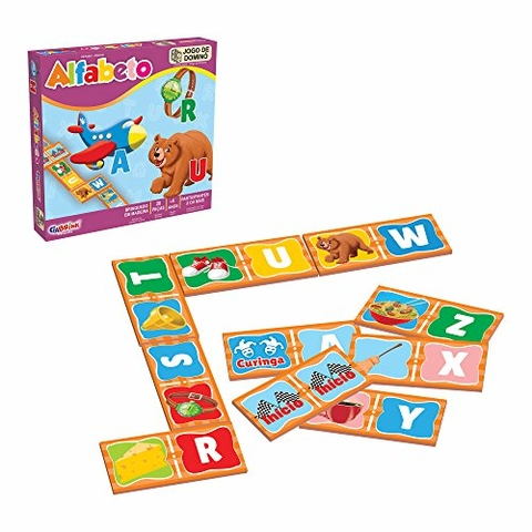 Dominó Alfabeto em Madeira Ciabrink 28 Peças