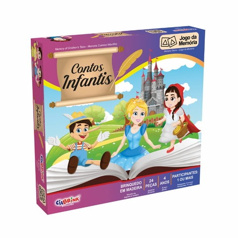 Memória Contos Infantis, 24 Peças em Madeira