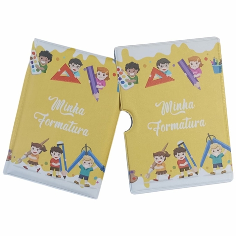 Album De Fotos Luva Formatura Infantil Amarelo 40 Foto 15x21