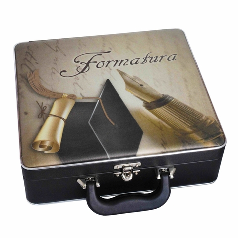 Álbum Maleta Formatura Capelo Marrom 150 Fotos 15x21 / 20x25