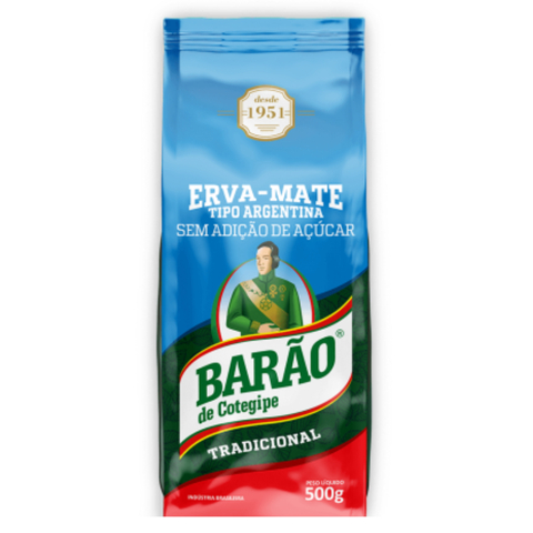 Erva Mate Tipo Argentina Tradicional Barão De Cotegipe 500g