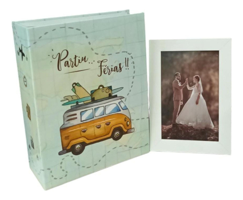 Álbum Viagens 500 Fotos 10x15 Ical + Porta Retrato