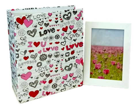 Álbum 500 Fotos 10x15 Ical + Porta Retrato (Love)