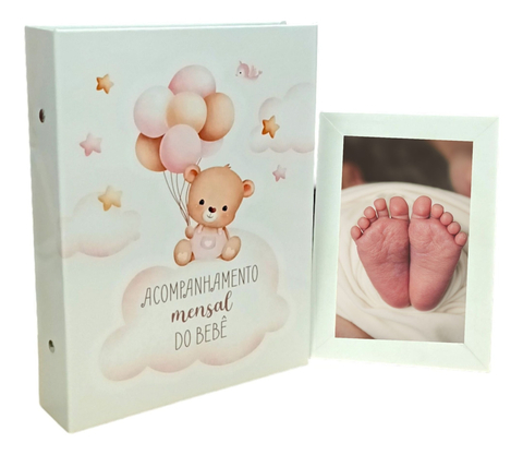 Álbum Bebê Mensal 200 Fotos 10x15 Ical Menina