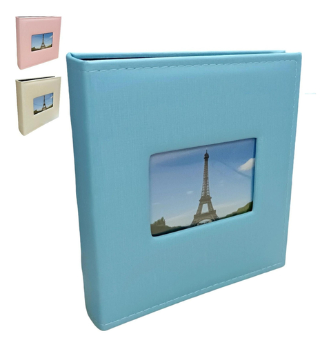 Álbum 100 Fotos 15x21 Fichário Courino Ical Tecido C/ Janela