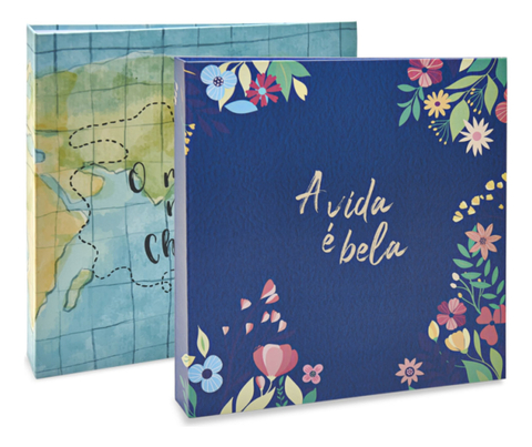 Álbum Fichário 500 Fotos 10x15 Ical Mega Viagens Momentos