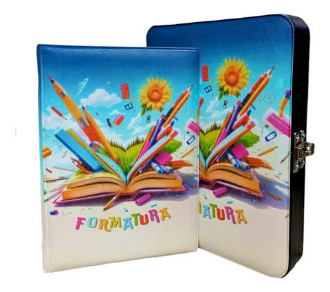 Álbum Maleta Formatura Pré Escolar Infantil 40 Fotos 15x21