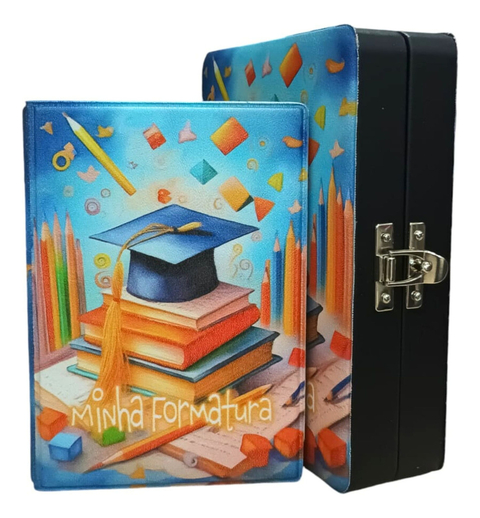 Álbum Maleta Minha Formatura Infantil Capelo 100 Fotos 10x15