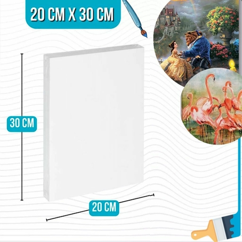 Kit Telas De Pintura 10x15 20x30 30x30 Algodão Alta Qualidade P/ Guache Óleo Acrílica Artesanato