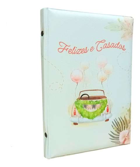 Álbum Capa Felizes E Casados Para 80 Fotos 15x21 Enlace