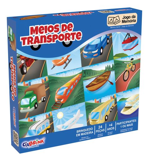 Jogo Da Memória Educativo Infantil 24 Peças Caixa Cartonada