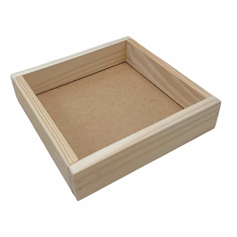 Caixa Decorativa Pequena Multiuso Madeira 5x20,5x20,5cm