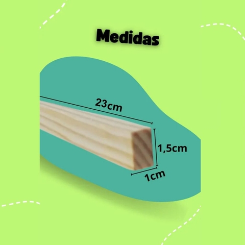 100Un Ripas Pinus Madeira Artesanato 1,5x1cm
