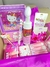 Kit papelaria fofa Hello Kit e maquiagem
