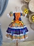 Vestido Carolina - Xadrez laranja - comprar online