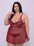 Camisola Sensual plus size com Bojo em Tule e Renda | Eu Mocinha