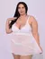 Camisola Sensual plus size com Bojo em Tule e Renda | Eu Mocinha - comprar online
