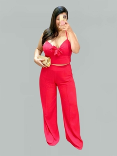 conjunto calça pantalona cropped - comprar online