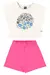 CONJUNTO BLUSA MALHA E BERMUDA EM MOLETOM - comprar online