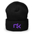 Gorro negro bordado en morado (Icon)