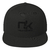 Gorra de visera plana (Logo) bordado negro