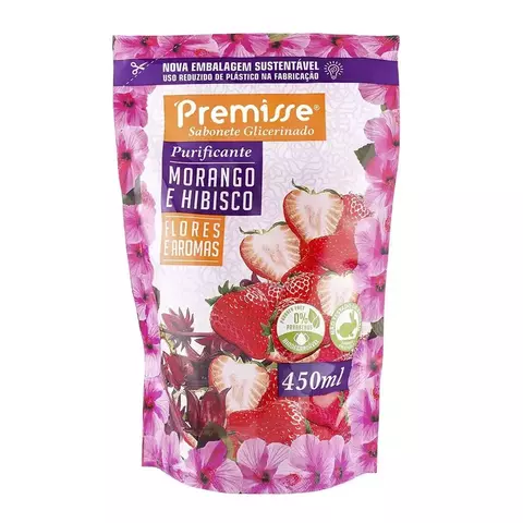 Refil Sabonete Morango e Hibisco 450ML - PREMISSE - comprar online