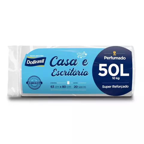 SACO DE LIXO DOBRASIL CASA & ESCRITÓRIO 50L - 20 SACOS - comprar online