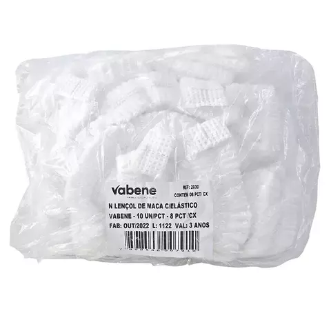 LENÇOL DE MACA COM ELÁSTICO 10 UNIDADES - VABENE - comprar online