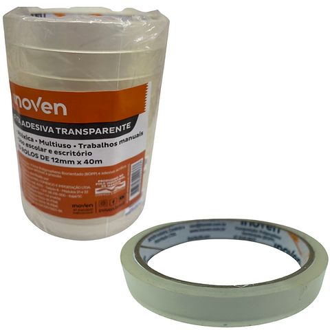 FITA ADESIVA 12MM X 40M - INOVEN (1 UNIDADE) - comprar online