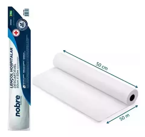 Lençol Hospitalar Descartável (0,50x50m) S/Picote - Nobre - comprar online