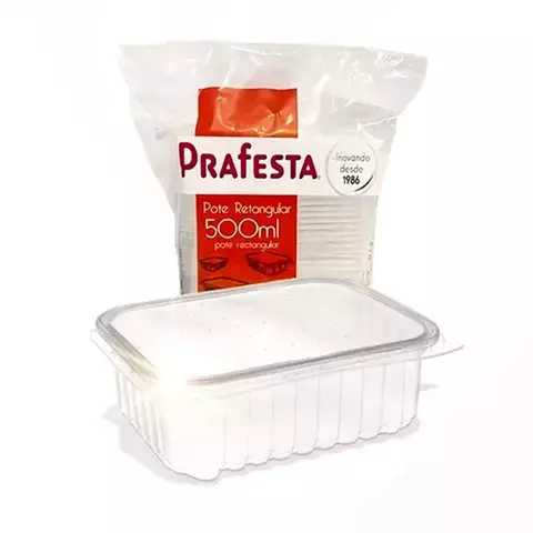 POTE RETANGULAR 500ML C/TAMPA 24 UNIDADES - PRAFESTA - comprar online