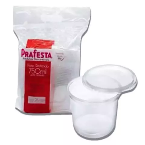 POTE REDONDO 750ML C/TAMPA 24 UNIDADES - PRAFESTA - comprar online