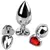 Kit Iniciante Plug Anal Pequeno Tamanho P Formato Coração + Gel Lubrificante Anal Sex Comfort - One Sex - bazar online