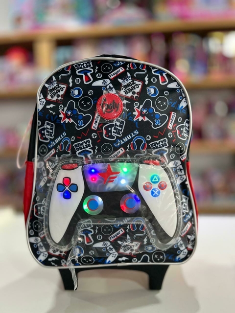 Mochila Carro 14" Footy Joystick Con Luz