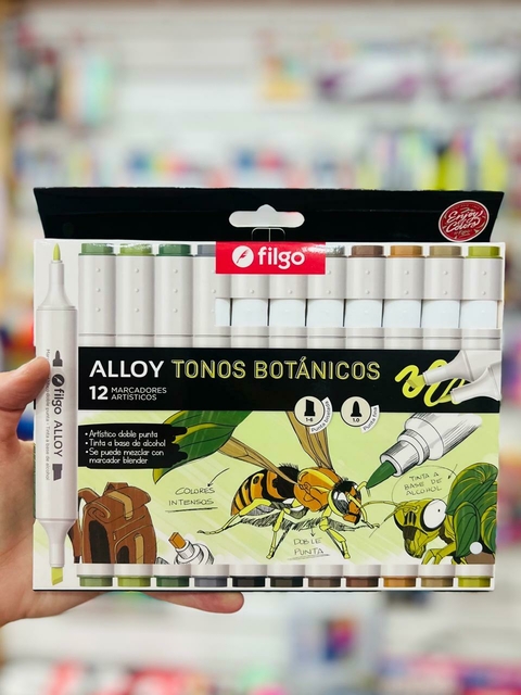 MARCADORES ARTISTICOS ALLOY TONOS BOTÁNICOS FILGO X12