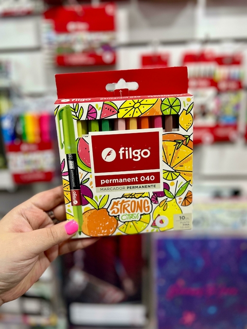 MARCADOR PERMANENTE FILGO STRONG CITRUS X10