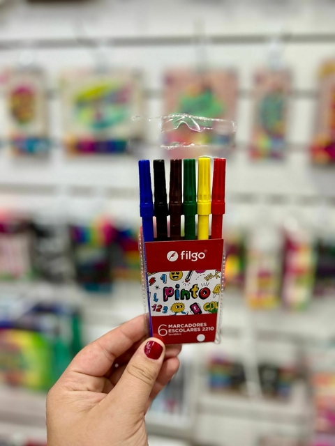 MARCADORES ESCOLARES FILGO X6