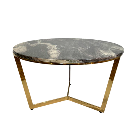 Mesa de centro redonda Aurora G em mármore verde