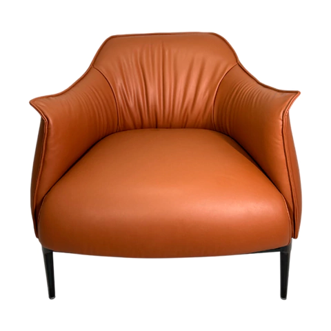 Poltrona Savona Couro Terracota
