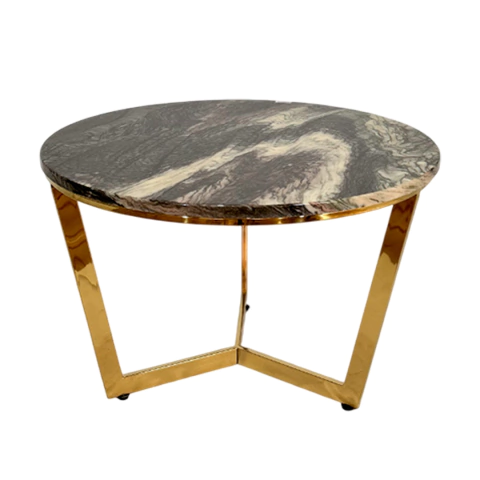 Mesa de centro redonda Aurora M em mármore verde