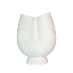 Vaso Noah P em cerâmica off white