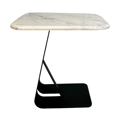 Mesa lateral retangular Elemento em mármore
